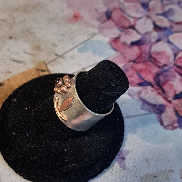 Strerling Silver Free Form Design Ring - Picture 3 of 4